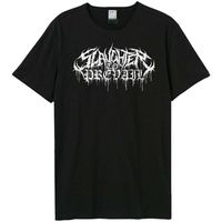 amplified clothing camiseta metal logo para mujer