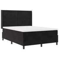 cama tipo box spring con cabecera negro 160 x 200 cm terciopelo vidaxl