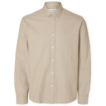 Selected Camisa manga larga Noos Regnoah Shirt - Egret para hombre