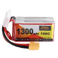 bateria lipo zop power 148v 1300mah 100c 4s con conector xt60 para dron de carreras rc
