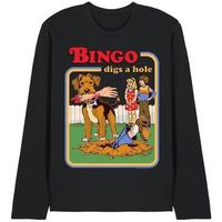 steven rhodes camiseta manga larga bingo digs a hole para mujer