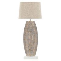 lampara de mesa en resina dorada o cm 38x90