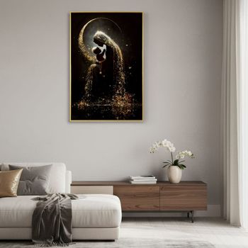 Pintura sobre lienzo lacado con marco y relieves cm 60×3,5×90