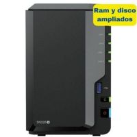 nas synology ds225 8tb 2 bahias 6gb ddr4 sata 25gbe torre hot swap