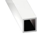perfil de aluminio blanco - tubo cuadrado - x4 unds - 150m  100 mm