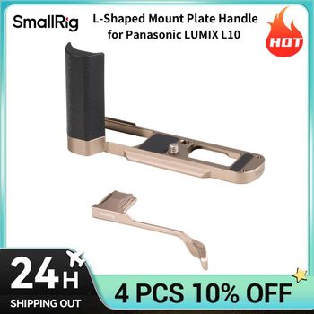Empuñadura en forma de L SmallRig para Panasonic LUMIX L10 con soporte para zapata caliente, placa de agarre lateral ergonómica para Arca 6136