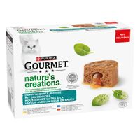 gourmet natures creations gravy heart 24 x 85 g - pack ahorro - pack mixto pescado de mar pollo bacalao y vacuno