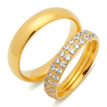 Anillos de boda anillos para parejas acero inoxidable