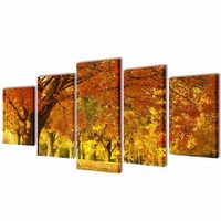 set decorativo de lienzos para la pared bosque arces 200 x 100 cm vidaxl