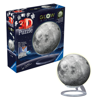 Ravensburger - Puzzle 3D 72 piezas Luna Glow in the Dark altura 15,7 cm (11586)