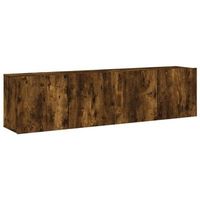 muebles para tv de pared 2 unidades roble ahumado 80x30x41 cm vidaxl