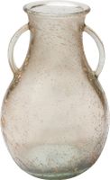 vasija de vidrio con asas transparente con marron 32cm