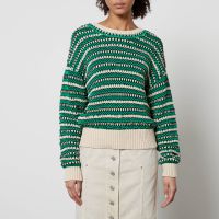 marant etoile hilo striped intarsia-knit jumper - fr 40uk 12