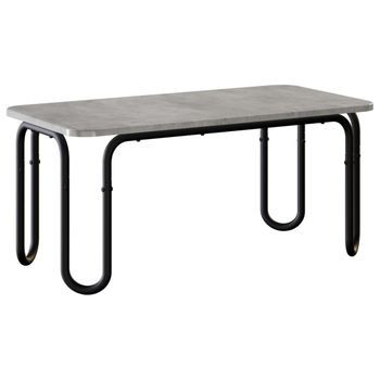 Mesa De Centro 79,5x40x36 Cm Acero - Gris