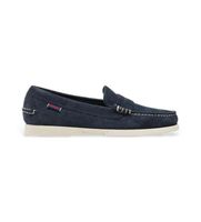 sebago para hombre 7111msw mocasines de piel dan boat marino 43 azul plano ninguno casual