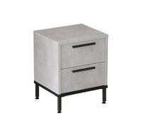 mesita de noche luvio ns40 2d 40x36x49 gris