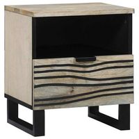 juego de mesitas de noche - armarios de noche con cajon y negro 40 x 33 x 46 cm mc6952