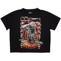 rob zombie camiseta born to go insane para mujer
