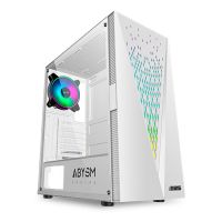 abysm gaming danube kolpa argb caja pc atx cristal templado usb 30 blanco