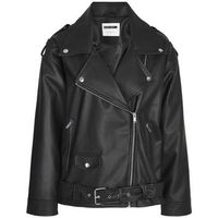 noisy may cazadora de cuero paulina oversize biker curve para mujer