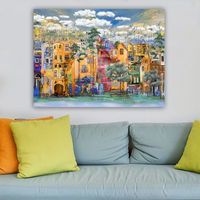 pintura decorativa lienzo 62200703670100 multicolor 70x100 cm