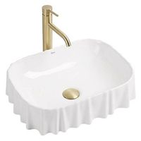 lavabo sobre encimera rea atria rectangular no estandar white 50 x 40 x 14 cm