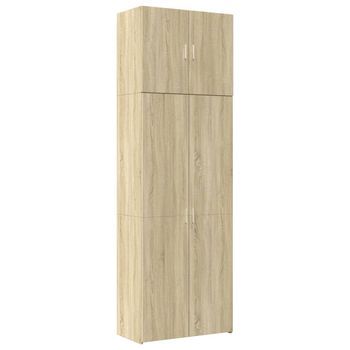 Aparador Alto Madera De Ingeniería Roble Sonoma 80x42,5x249 Cm Vidaxl
