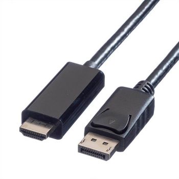 Adaptador de cable de vídeo VALUE 11.99.5787 DisplayPort a HDMI 3 m PVC Negro