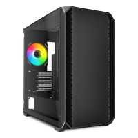 caja micro atx sharkoon mk2 rgb cristal templado usb-c soporte 11 ventiladores negra