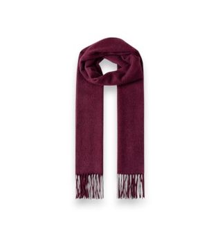 Hackett London para hombre. HM0400108 Bufanda Solid Patch Cash burdeos (OSFA), Casual, Clásico, Cachemir