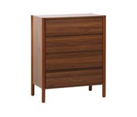 comoda con 4 cajones 80cm nogal - 80x42x98 cm