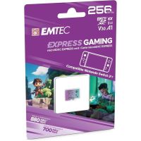 tarjeta microsd emtec msd 256gb uhs-i u3 v30 a1 express gaming nintendo switch