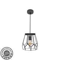 fabrilamp lampara de techo colgante lente pequeno 1xe27 negro