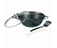 sarten wok gsw acero acero forjado o 32 cm 4 piezas