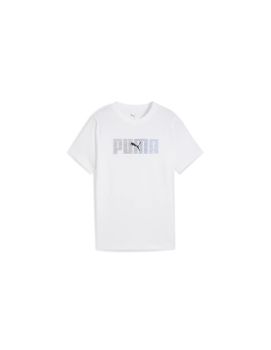 Camiseta Puma Essentials Logo Lab B Infantil Blanco