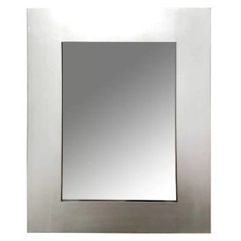 Espejo Rectangular Marco Plateado