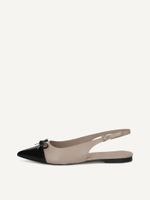 caprice ballerina beige made of leather and textile with block heel size 405