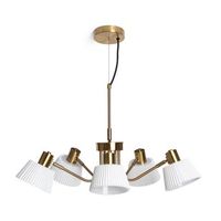 lampara colgante metal magda 5 focos blanco