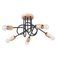 lampara laramo negro 5 luces
