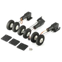 set de tren de aterrizaje retractil de dos ruedas a prueba de golpes para aviones rc de 2 kg