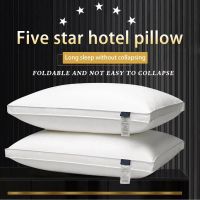 almohada de hotel de 5 estrellas almohada de cama 100 algodon almohada ergonomica de soporte para el cuello para adultos para el hogar