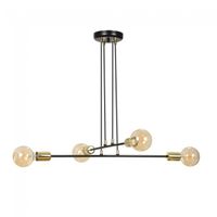 lampara de techo sives negro 4 luces