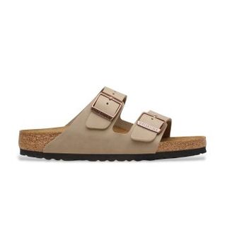 Birkenstock para hombre. 352201 Sandalias de piel Normal Arizona Leoi (Ajuste Regular) marrón (45), Plano, Ninguno, Casual