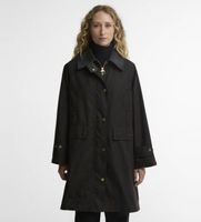 barbour para mujer lwx1588 chaqueta agatha encerada marron oscuro xs casual algodon