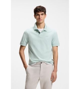 BOSS para hombre. 50507813 Polo Piqué logo turquesa (3XL), Casual, Algodón, Manga corta
