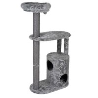 royal silver cat tree - grey  floral