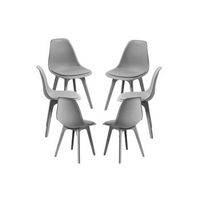 pack 6 sillas dami suprym de polipropileno 824943 cm - gris oscuro