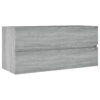 mueble de almacenaje  mueble de lavabo madera de ingenieria gris sonoma 100x385x45cm