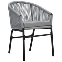 pack 2 uds sillas de jardin  silla de exterior  sillon ratan sintetico antracita