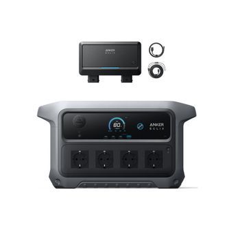 Kit Estación De Energía Anker Solix C2000 Gen 2 + Alternator Charger, Cargador Dc Doble 800 W, 2048 Wh